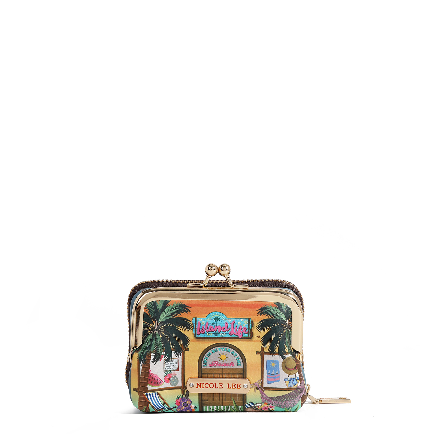 Monedero Con Tarjetero Nicole Lee Print Sun & Sand
