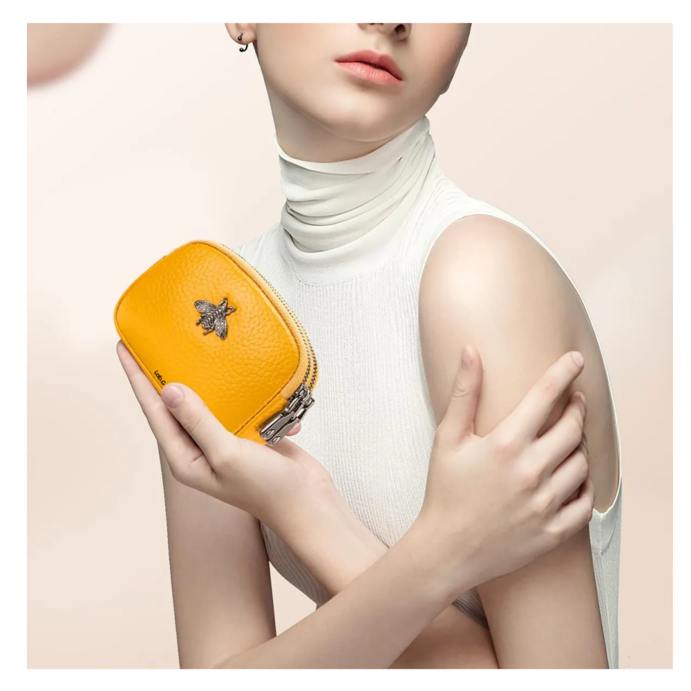 Foto 4 | Monedero para Mujer Lab.G Amarillo