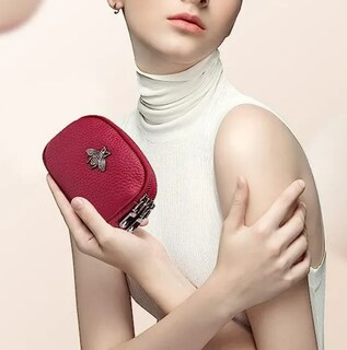 Foto 3 | Monedero Xtellar De Cuero Para Mujer Con Decoración De Abeja Y Doble Bolsillo