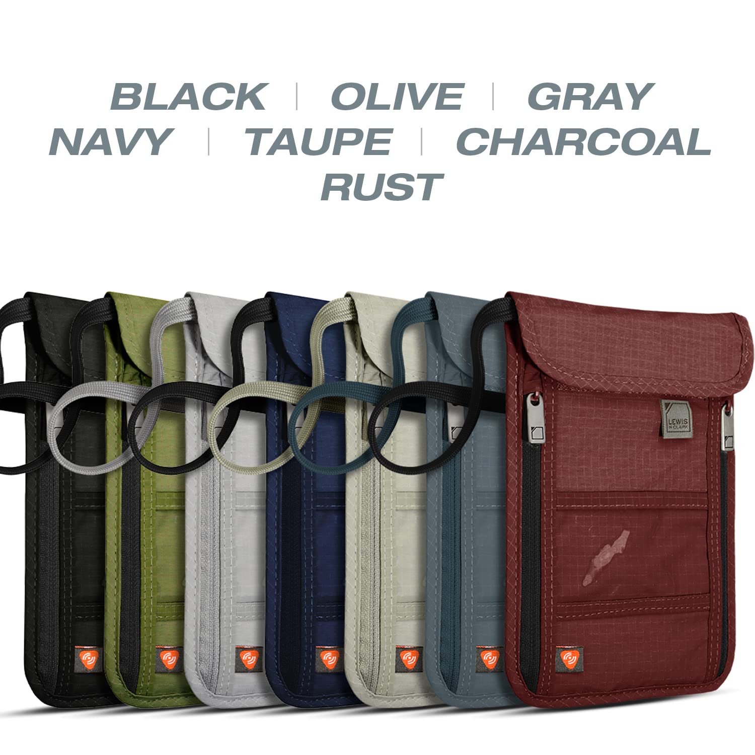 Foto 4 | Cartera Con Cuello Lewis N. Clark Con Bloqueo Rfid, Gris - Venta Internacional.