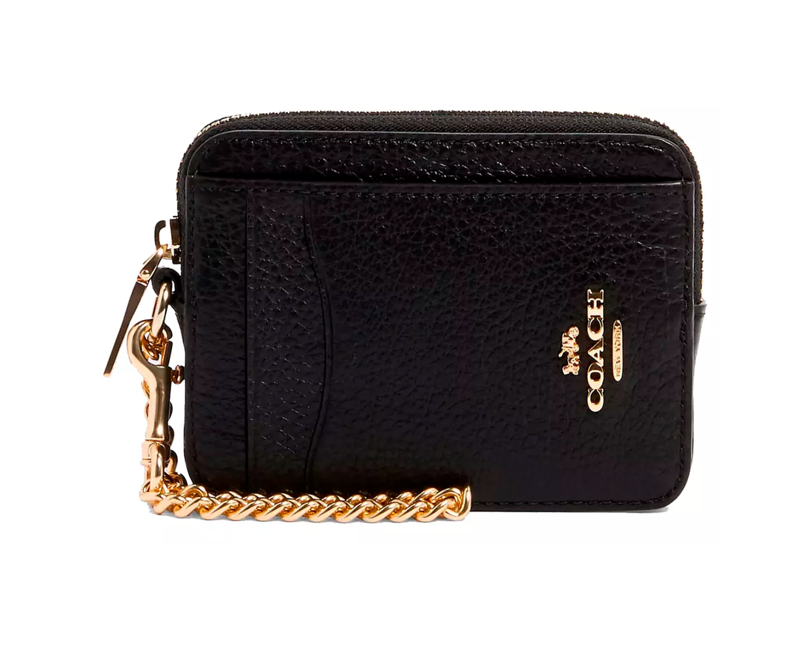 Foto 2 pulgar | Monedero Coach Zip Card Case 6303 Color Negro