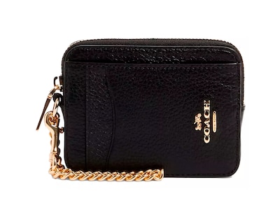 Foto 1 | Monedero Coach Zip Card Case 6303 Color Negro