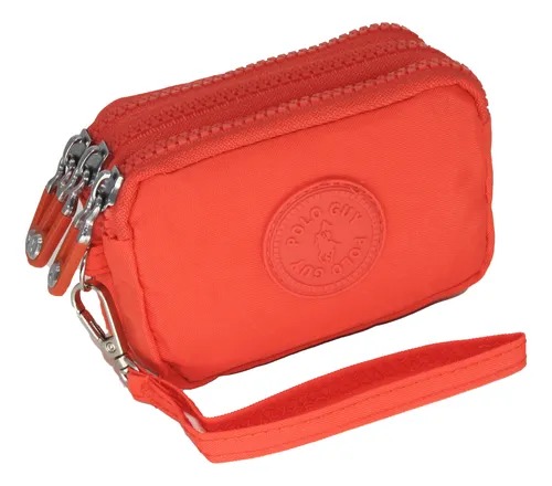 Monedero Tarjetero Mini 3 Compartimentos Con Asa. Polo Guy