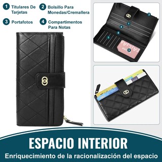 Foto 3 | Cartera Negra para Mujer Lab.G