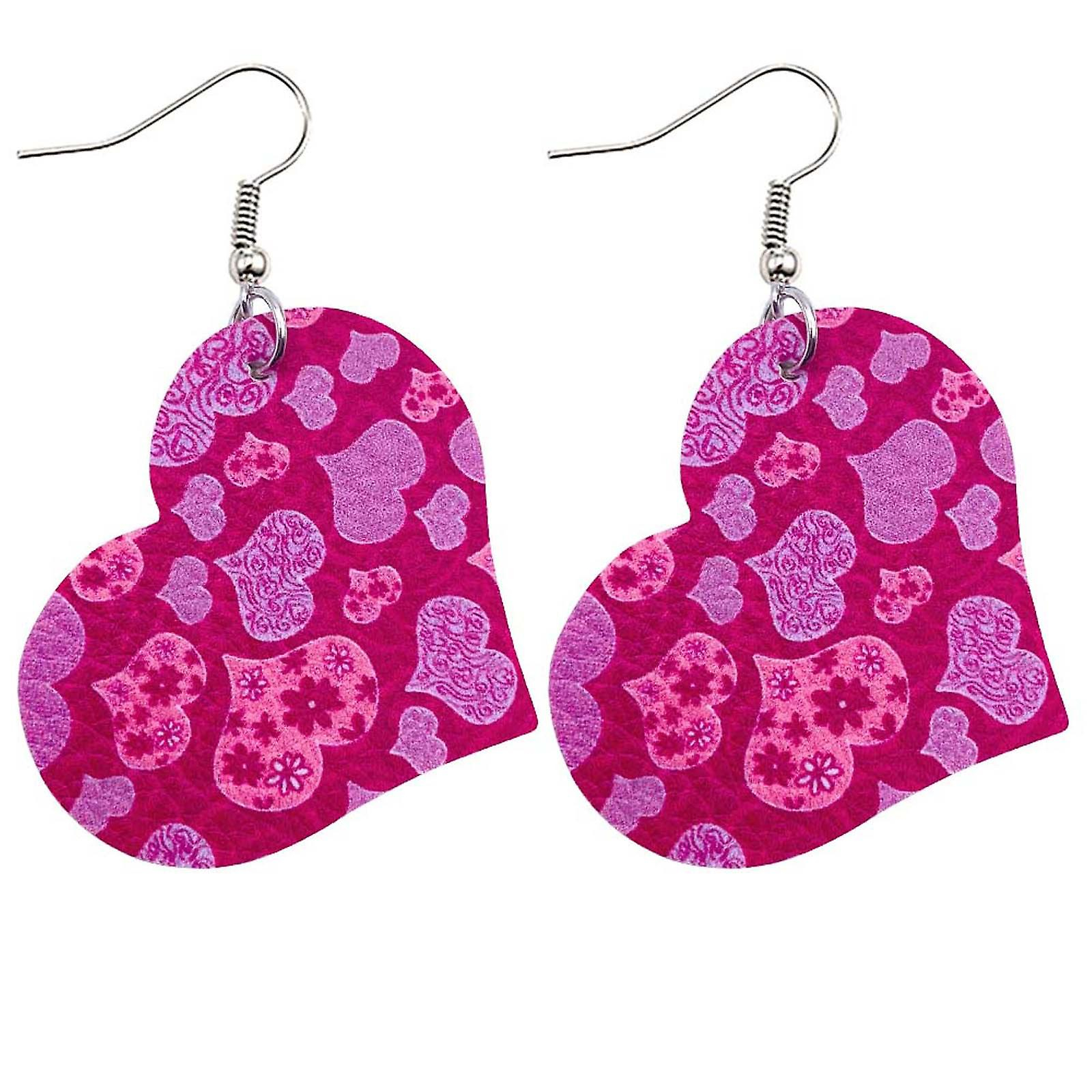Foto 1 | Pendientes Huoguo Con Estampado De Labios Rojos En Forma De Corazón Y Amor Para El Día De San Valent - Venta Intern