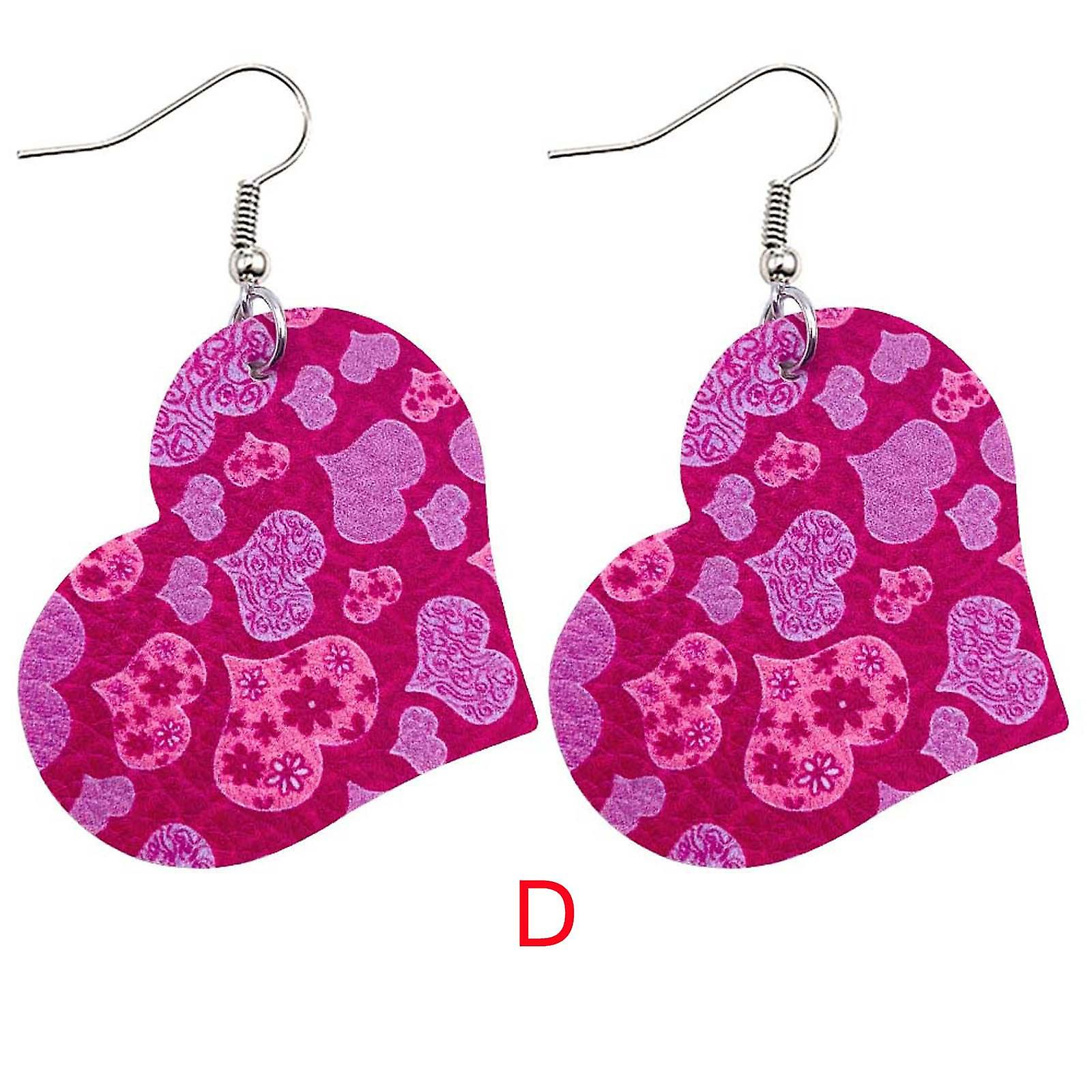 Foto 2 | Pendientes Huoguo Con Estampado De Labios Rojos En Forma De Corazón Y Amor Para El Día De San Valent - Venta Intern