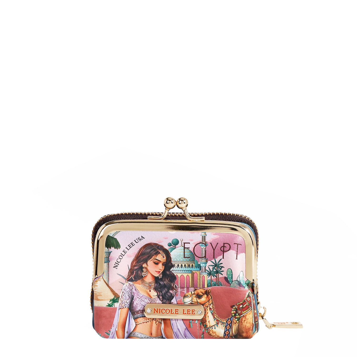 Foto 2 pulgar | Monedero Con Tarjetero Nicole Lee Print Queen Cleopatra