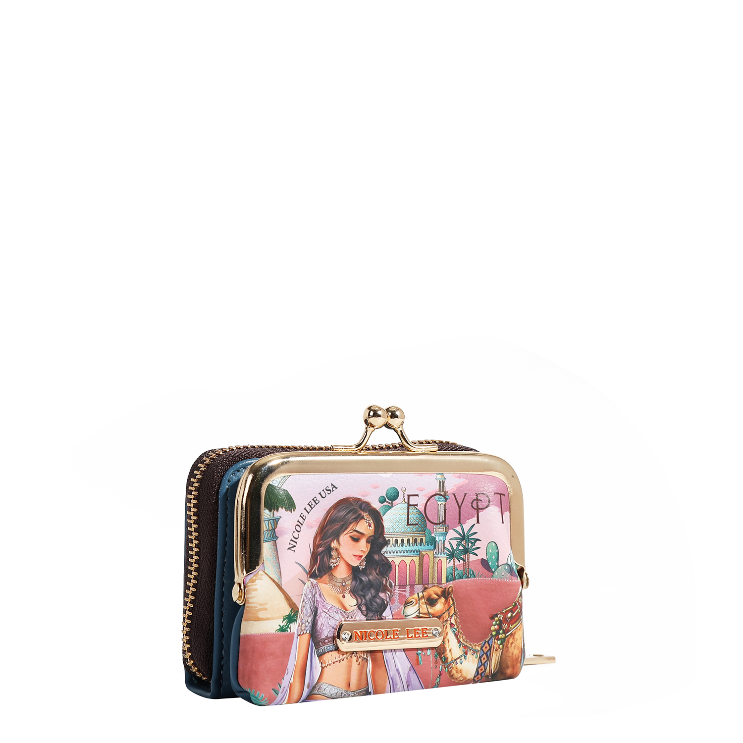 Foto 2 | Monedero Con Tarjetero Nicole Lee Print Queen Cleopatra