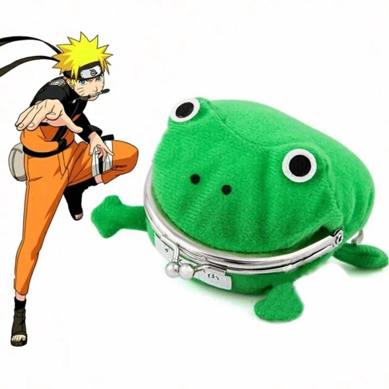 Foto 2 pulgar | Monedero Ranita Verde Peluche Anime Uzumaki Naruto