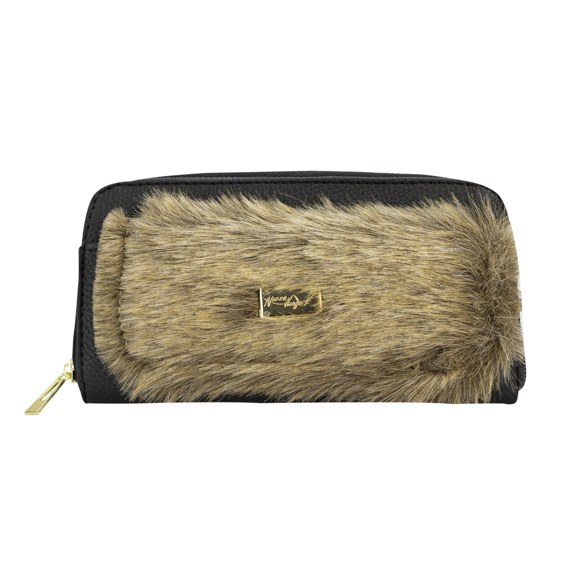 Foto 2 pulgar | Cartera para Dama Nueva Imagen color Negro Peluche Sintético Est.4