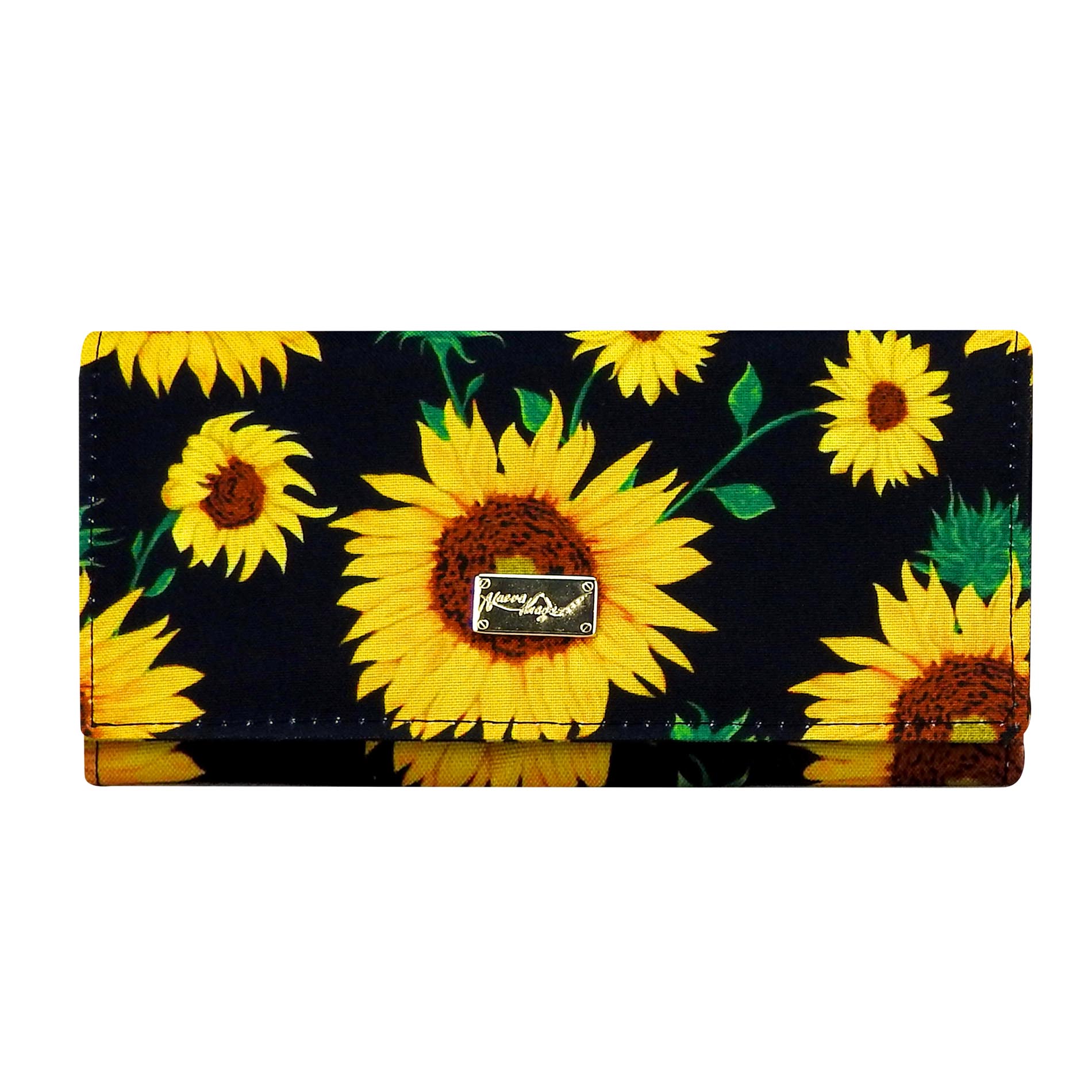 Cartera para Dama Nueva Imagen color Negro  Girasol Sintético y Textil Est.2