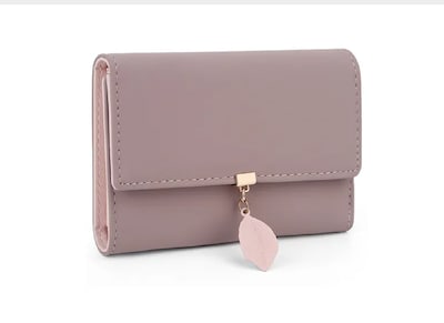 Foto 1 | Cartera Malubero color Rosa Mediana de Cuero Sintético con Detalle de Hoja
