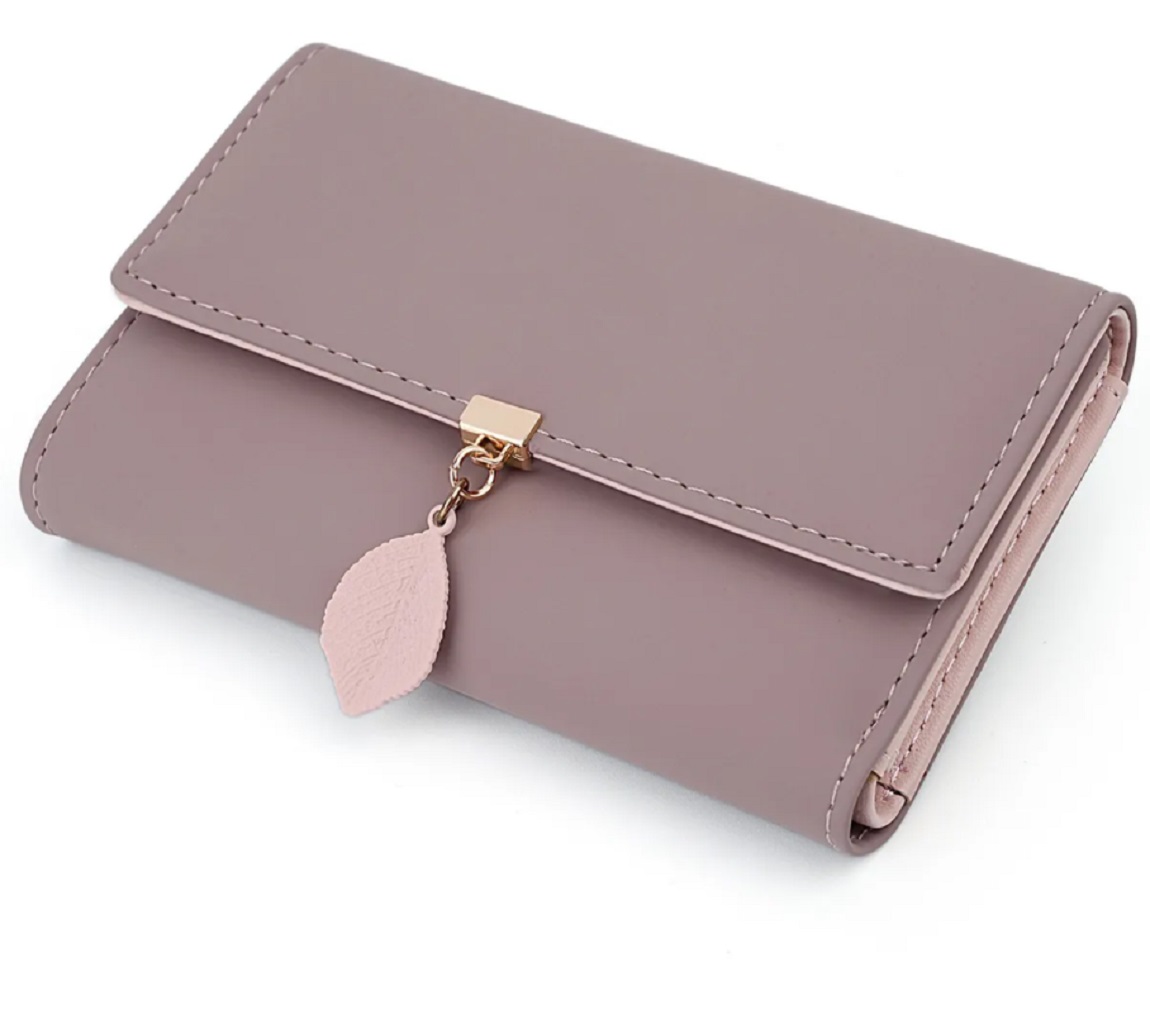 Foto 4 pulgar | Cartera Malubero color Rosa Mediana de Cuero Sintético con Detalle de Hoja