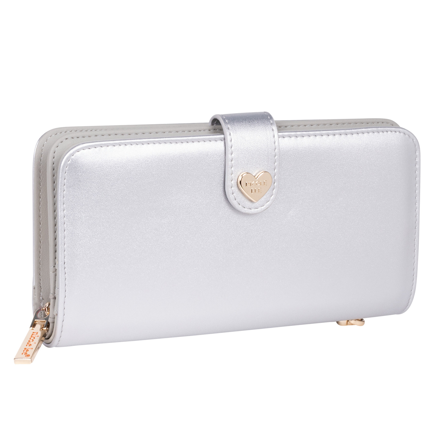 Foto 5 | Cartera Nicole Lee Lisa con Correa color Plateado