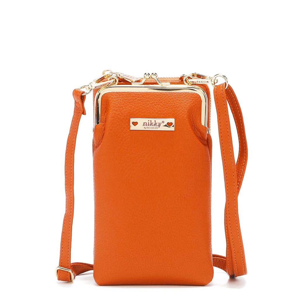 Foto 1 | Cartera Nikky By Nicole Lee color Anaranjado con Broche