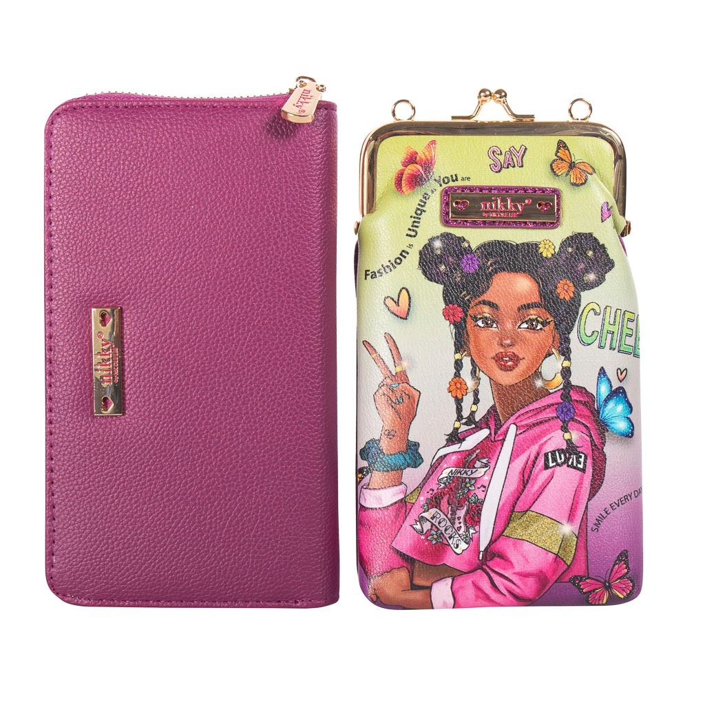Foto 2 | Cartera Nikky By Nicole Lee Multicolor con Broche Alyssa