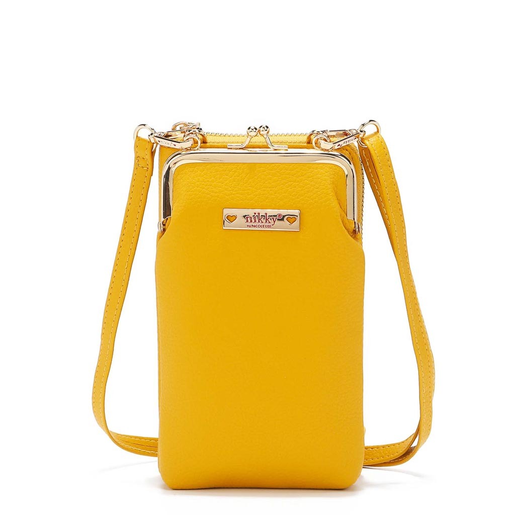 Foto 1 | Cartera Nikky By Nicole Lee color Amarillo con Broche