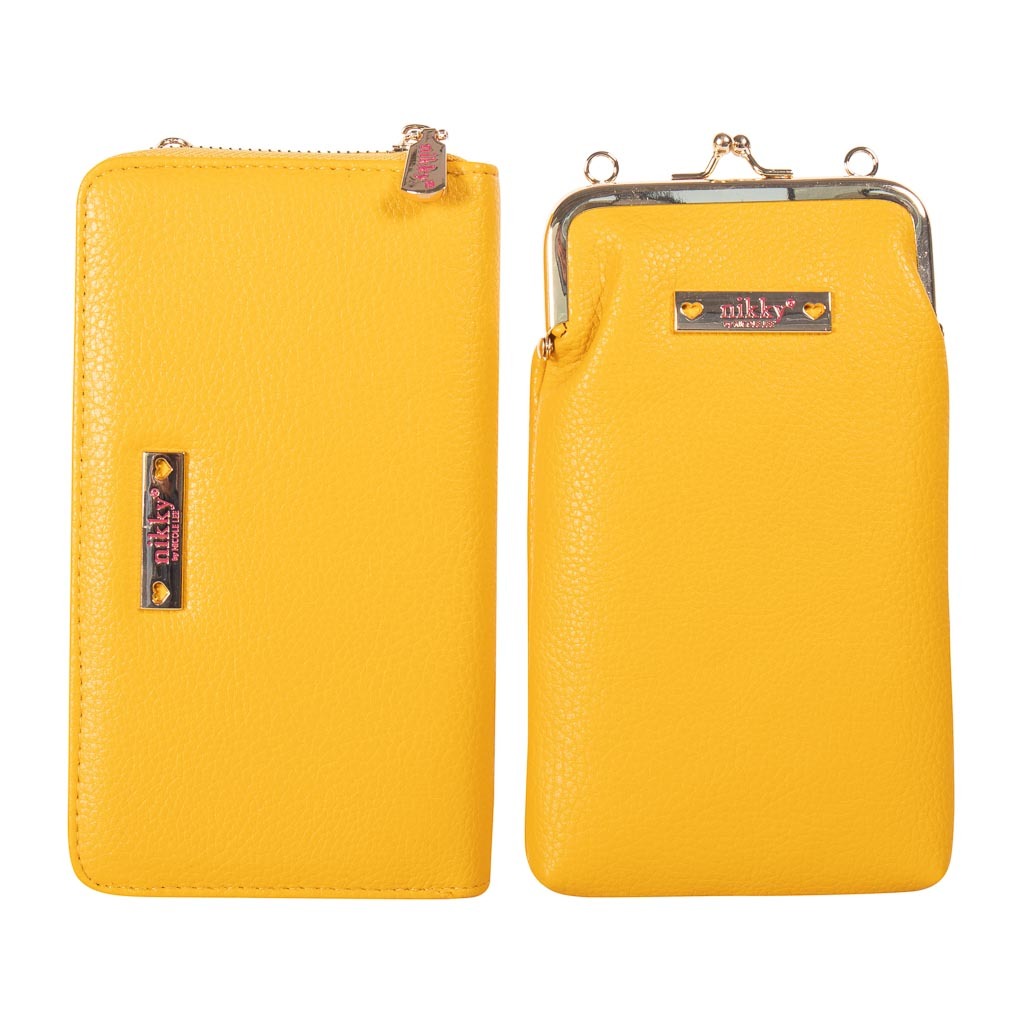 Foto 2 | Cartera Nikky By Nicole Lee color Amarillo con Broche