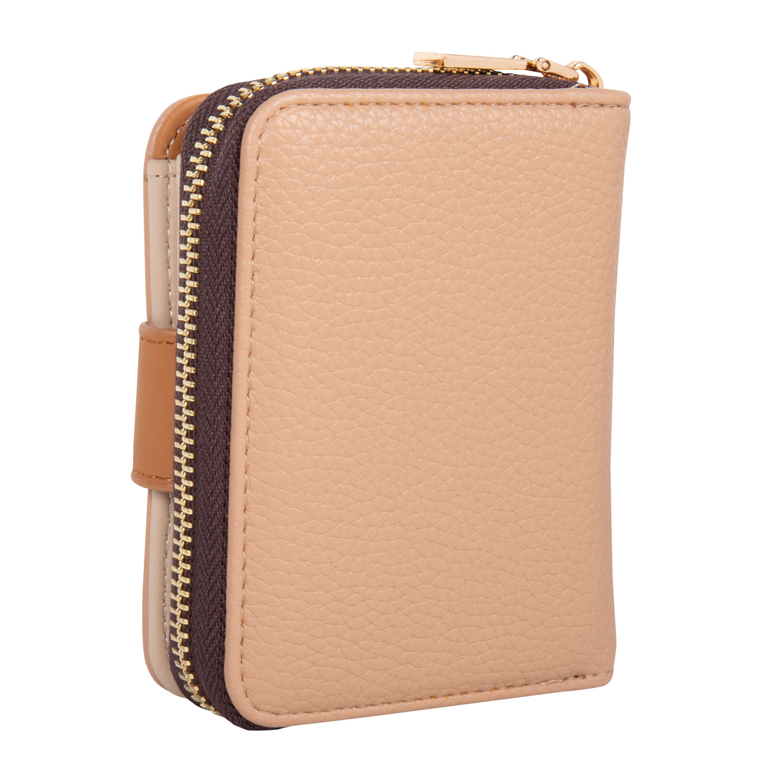 Foto 7 pulgar | Cartera Nicole Lee con Tarjetero y Broche color Café Camel