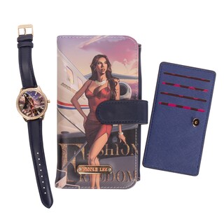 Foto 1 | Portacelular con Reloj Nicole Lee 2 Piezas para Mujer