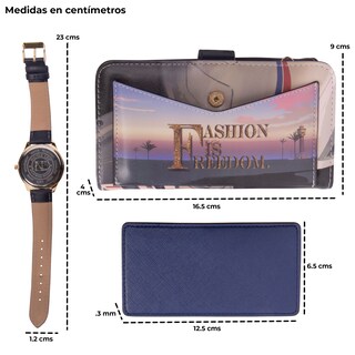 Foto 3 | Portacelular con Reloj Nicole Lee 2 Piezas para Mujer