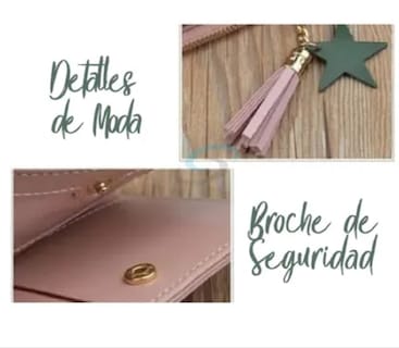 Foto 3 | Cartera para Mujer Malubero color Negro con Llavero de Moda