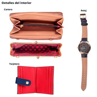 Foto 2 | Set Nicole Lee Cartera Tarjetero y Reloj Travel In Fashion Multicolor