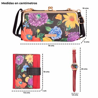 Foto 3 | Set Nicole Lee Cartera Tarjetero y Reloj Be My Valentine Multicolor