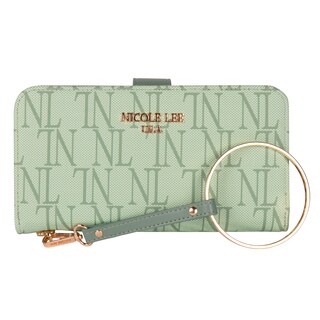 Foto 1 | Cartera Nicole Lee Monograma con Correa y Aro Sage Verde