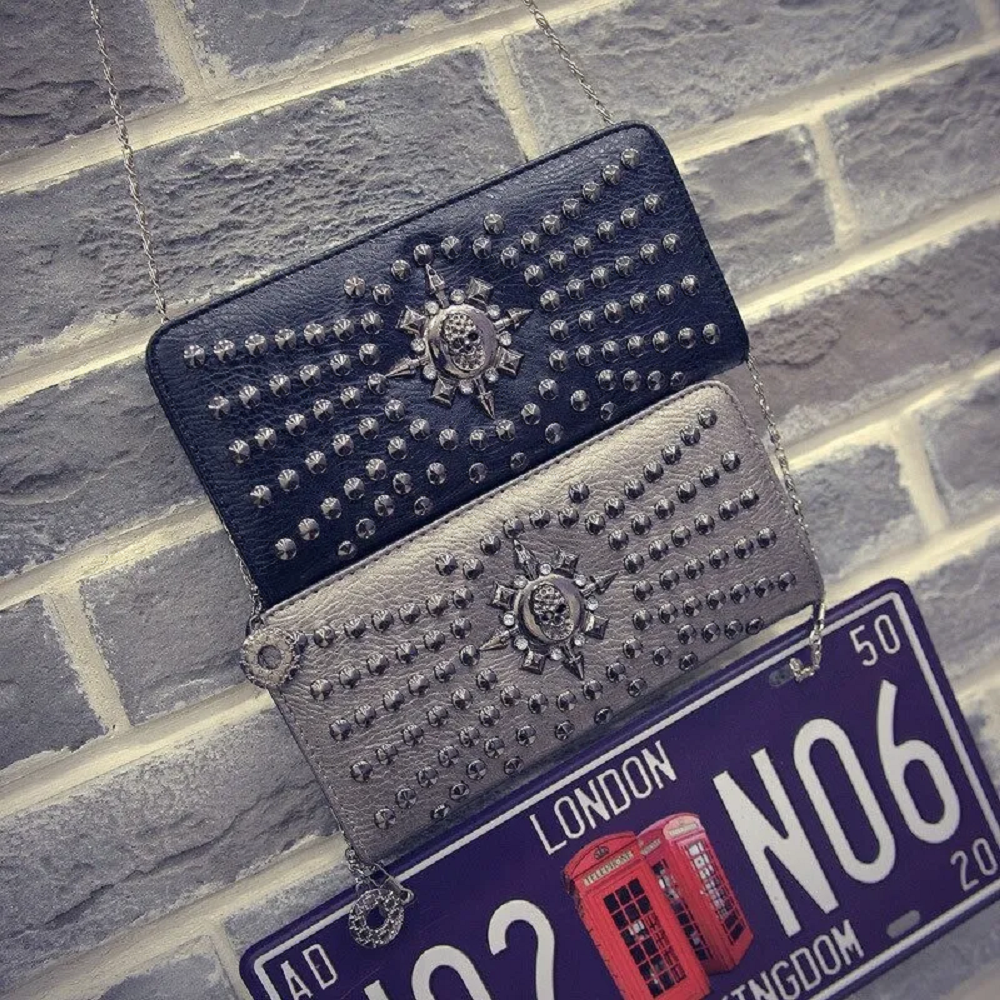 Foto 2 | Cartera de Cuero Calavera Malubero color Negro