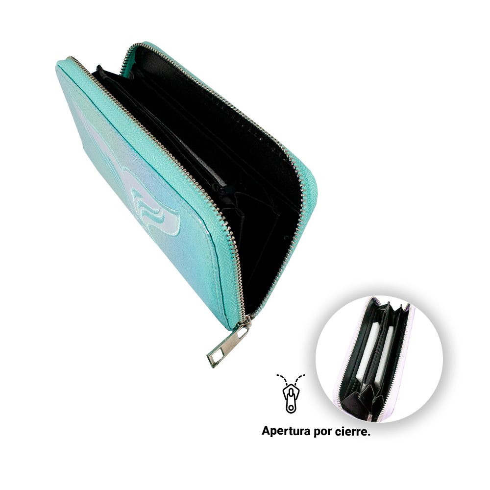 Foto 4 pulgar | Cartera Larga Vinil de Sirena Tornasol Paquete 4 Piezas - Monedero Interno