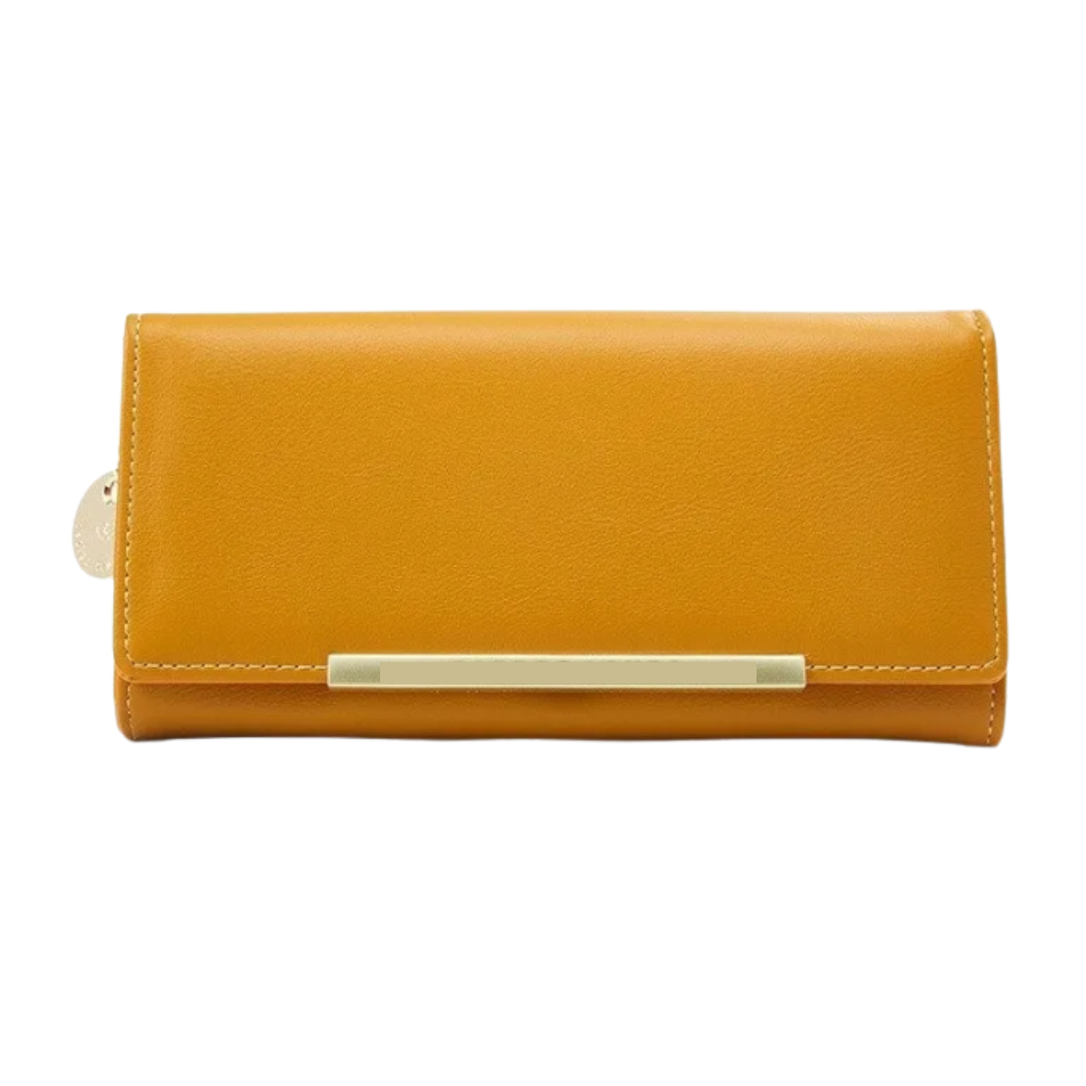 Foto 2 pulgar | Cartera Monedero Elegante de Cuero para Dama color Amarillo