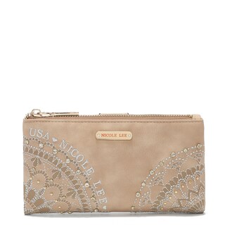 Foto 1 | Cartera Flexible Nicole Lee con Mándala Bordada color Beige