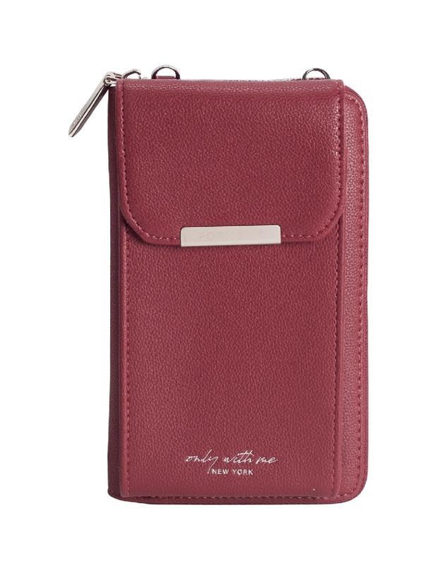 Cartera Forward color Vino Tipo Piel con Correa