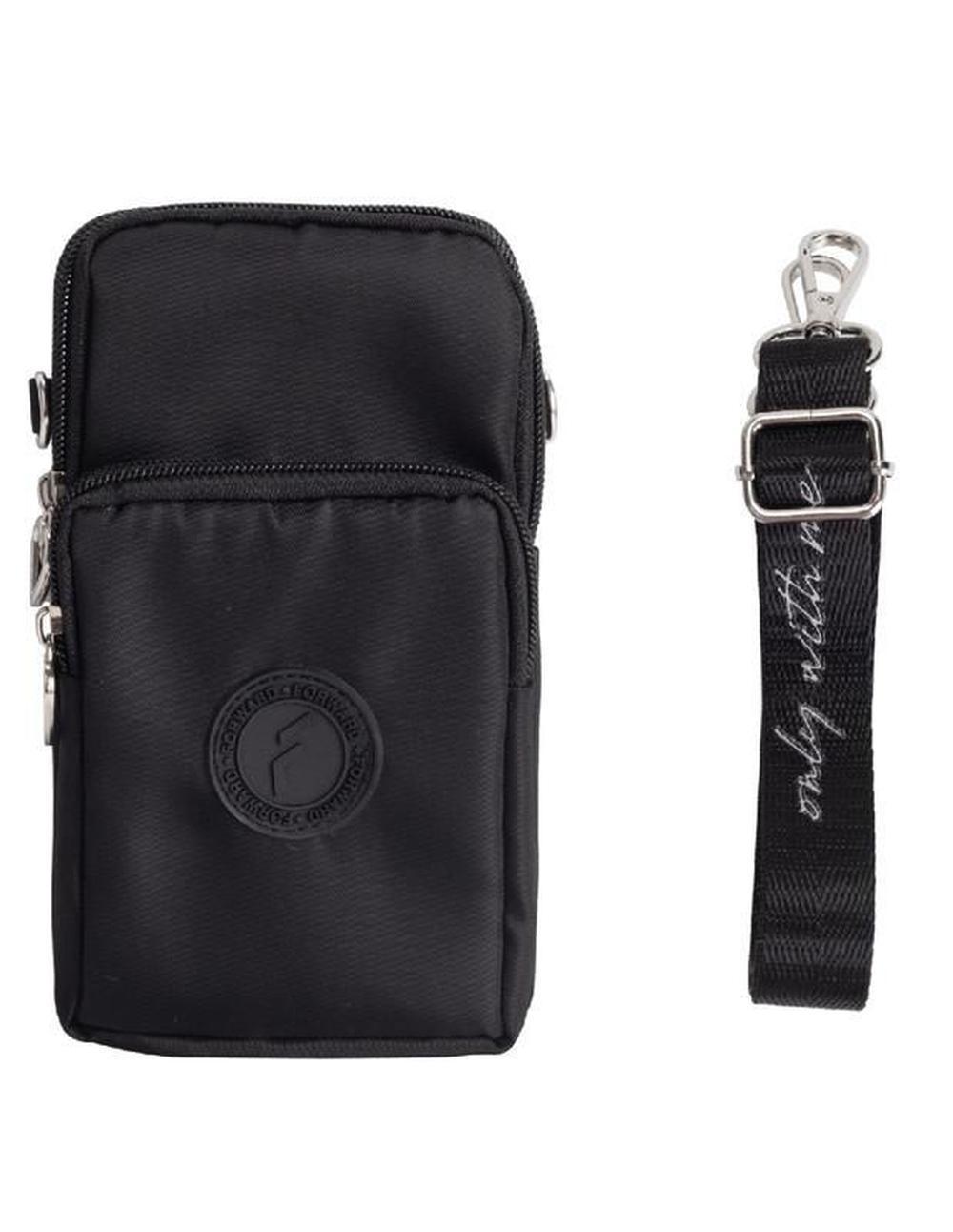 Cartera Forward color Negro Tipo Piel con Correa