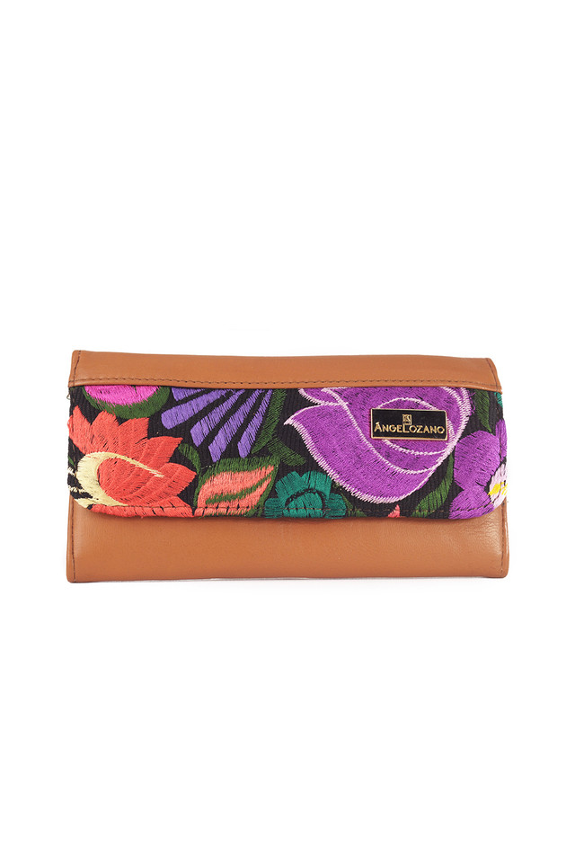 Foto 2 pulgar | Cartera A Ángelozano 102 color Marrón de Piel Vacuna para Mujer