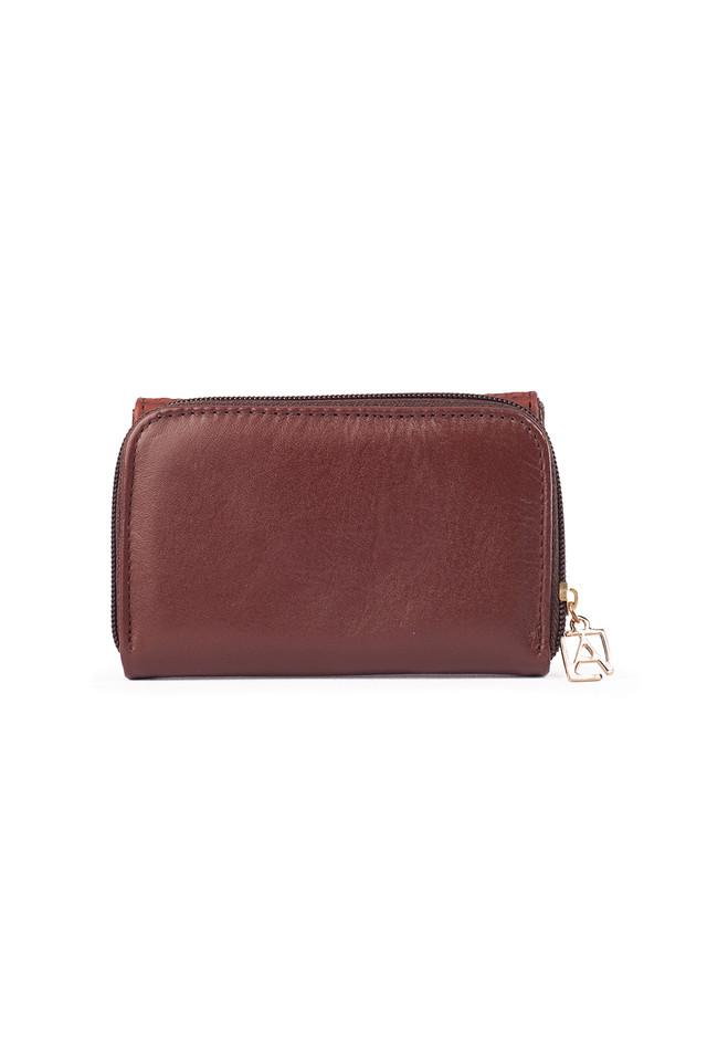 Foto 3 pulgar | Cartera A Ángelozano Kate color Marrón de Piel Grabada para Mujer
