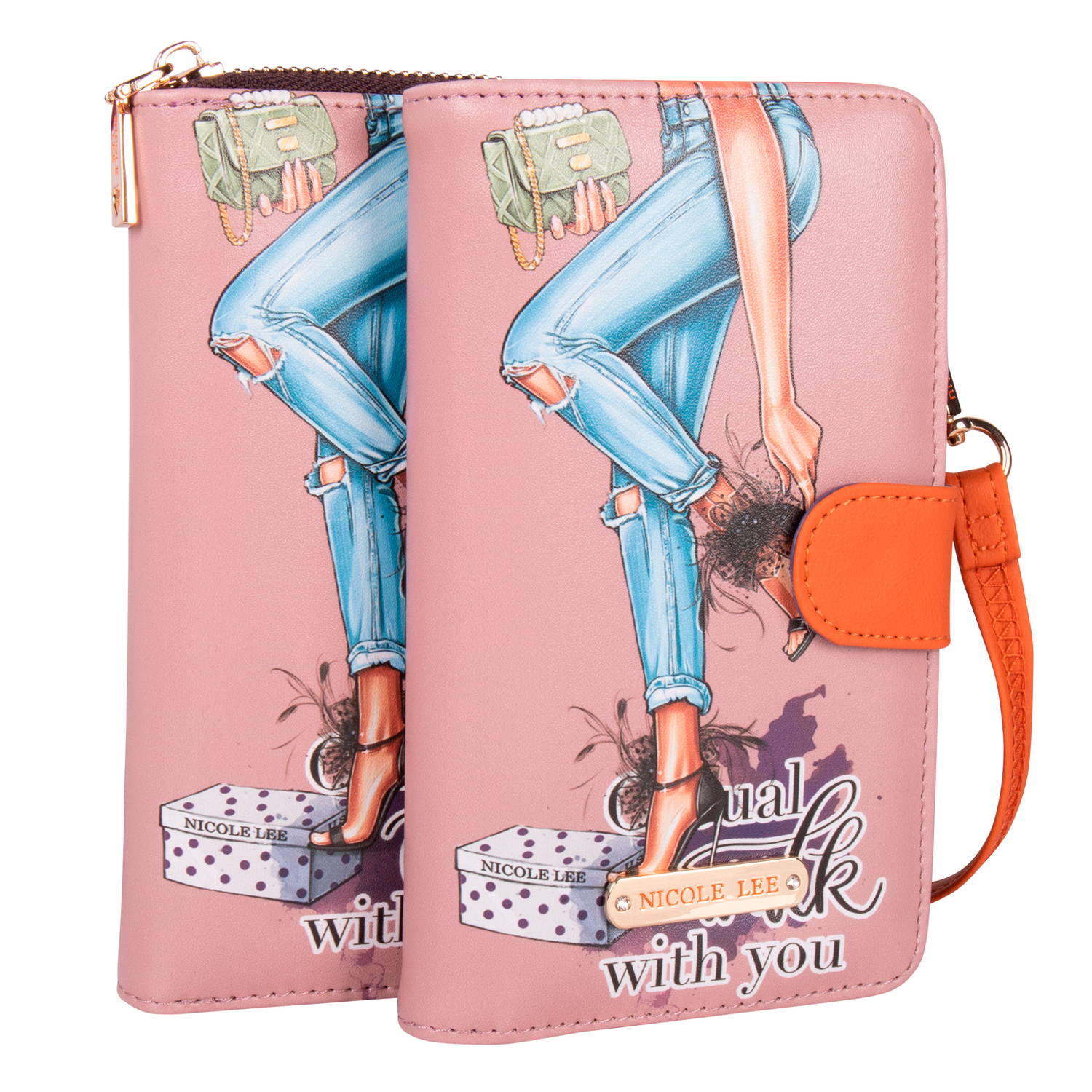 Set Marca Nicole Lee De Portacelular Y Tarjetero Casual Walk