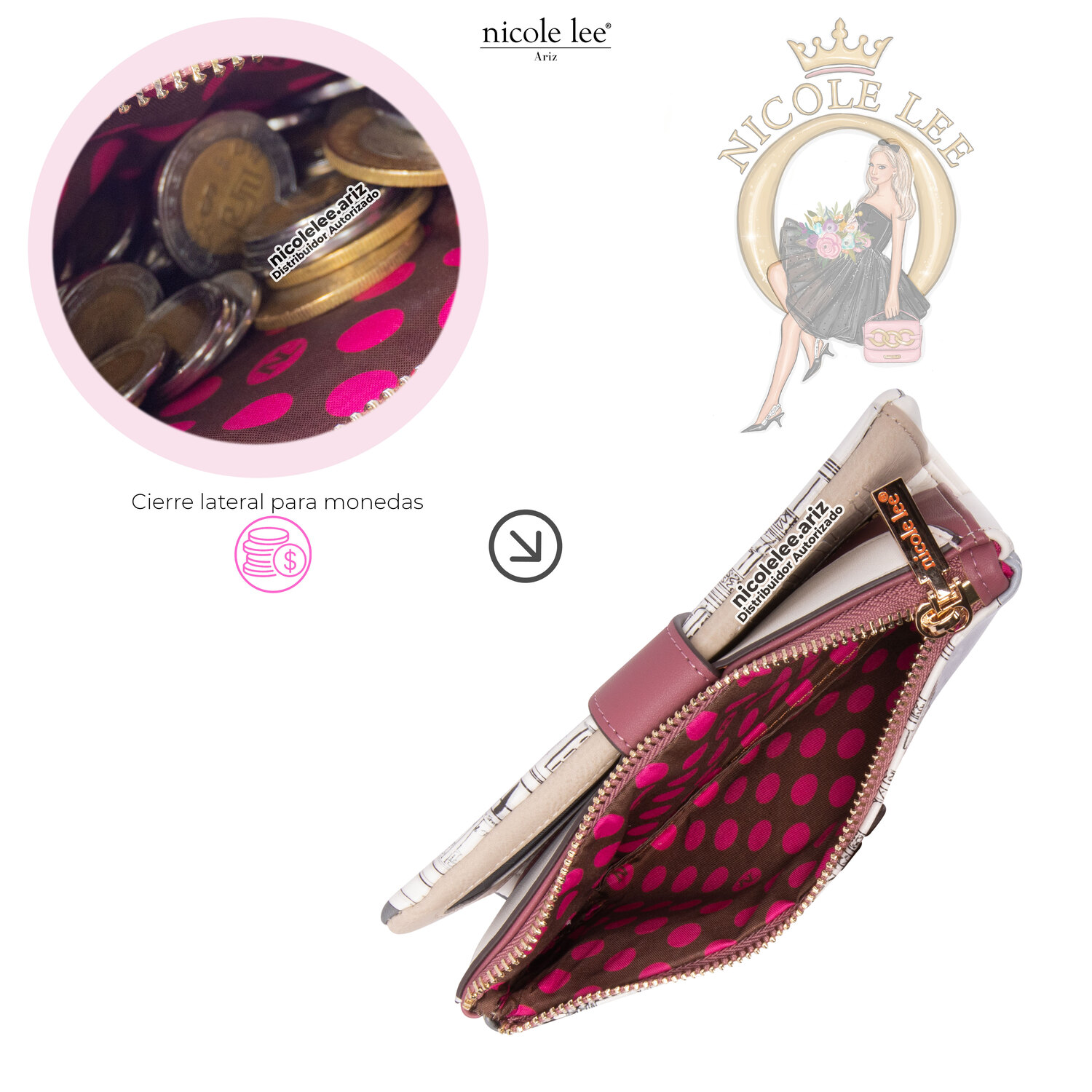 Foto 4 pulgar | Cartera Nicole Lee Amanda Multicolor