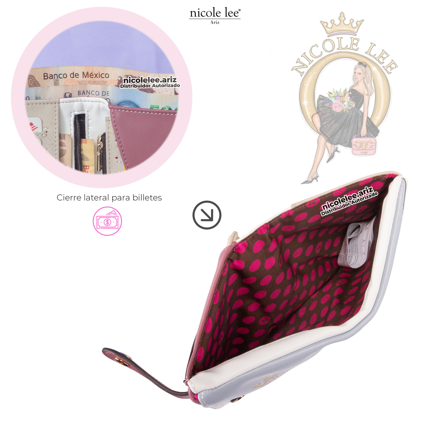 Foto 4 | Cartera Nicole Lee Amanda Multicolor