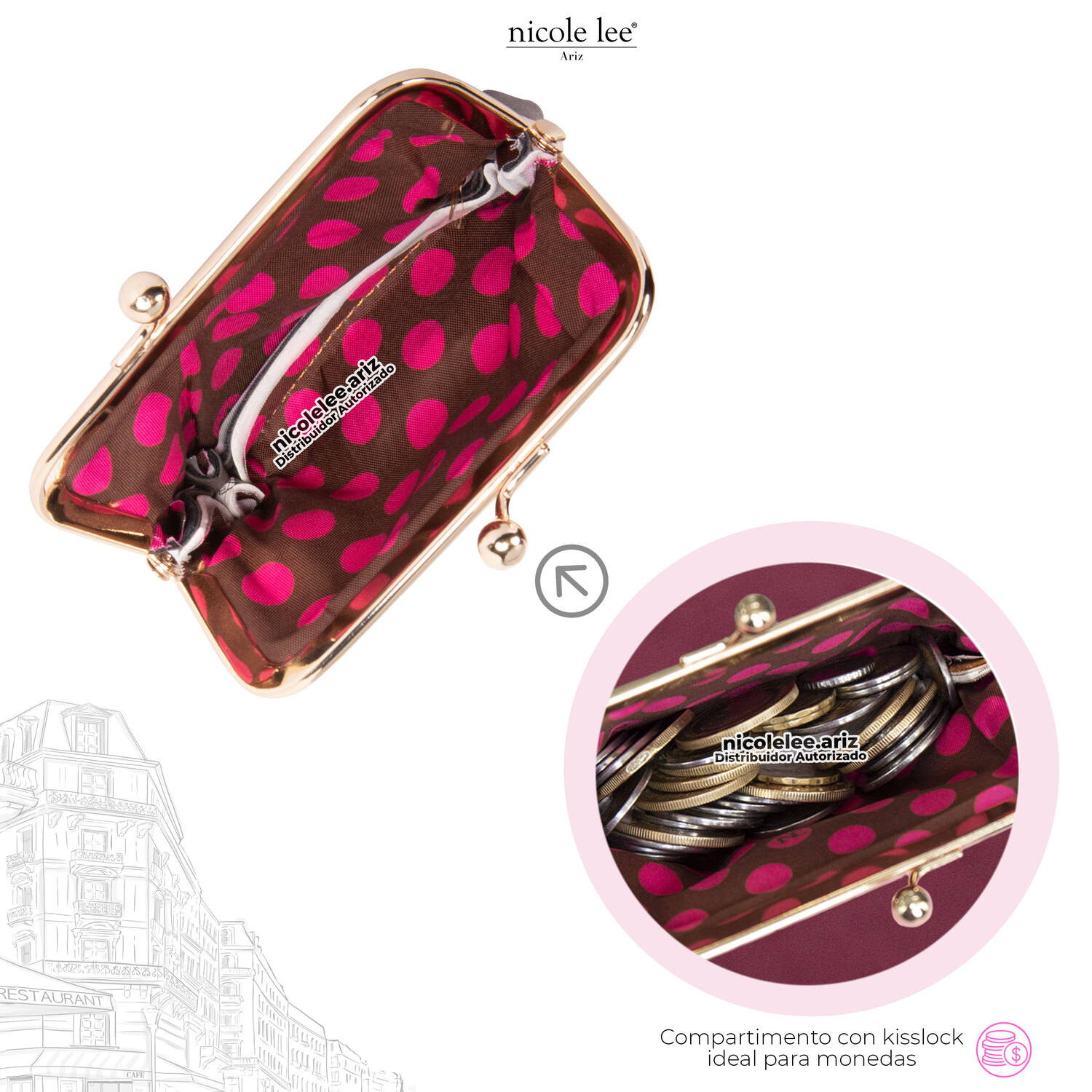 Foto 4 pulgar | Cartera Nicole Lee Manuela Dreaming The City