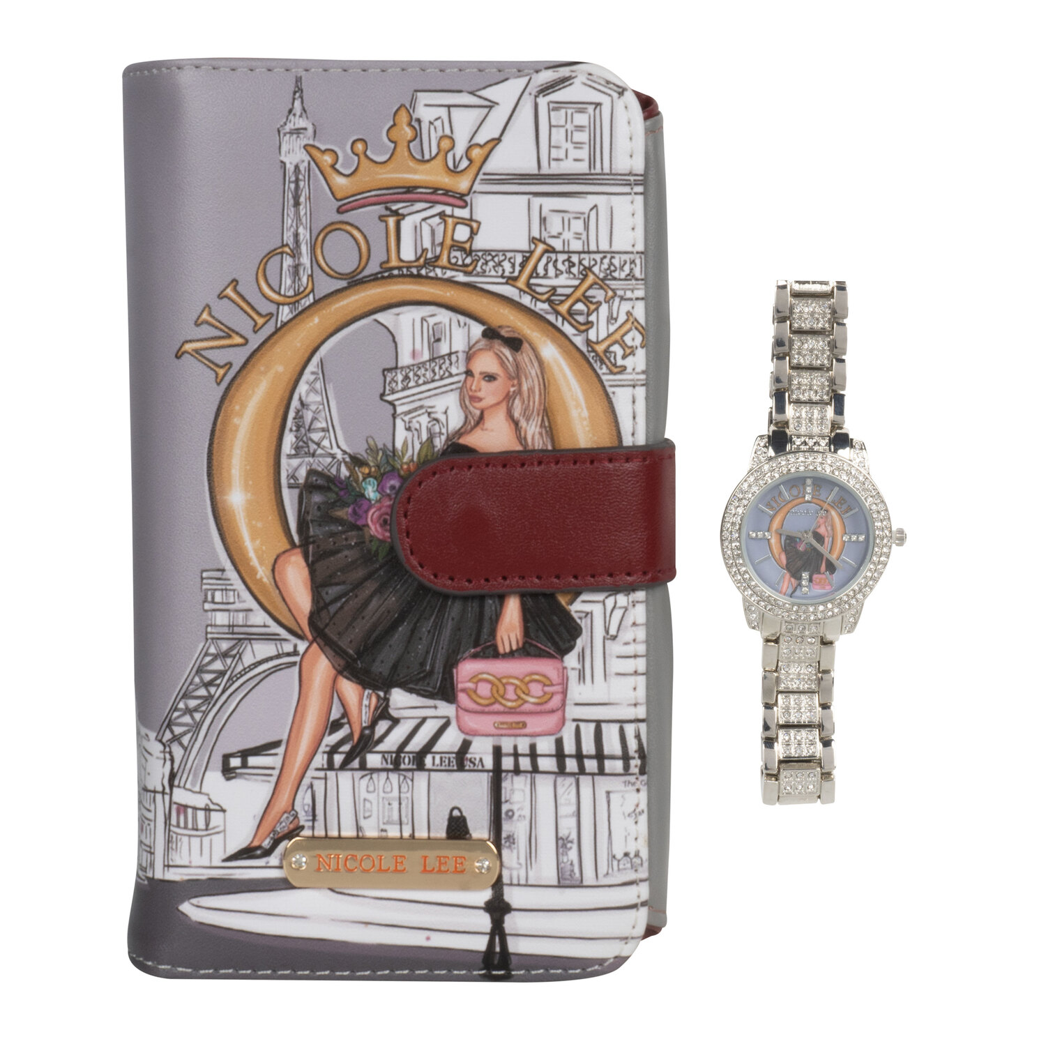 Foto 1 | Porta Celular y Reloj Nicole Lee 2 Piezas