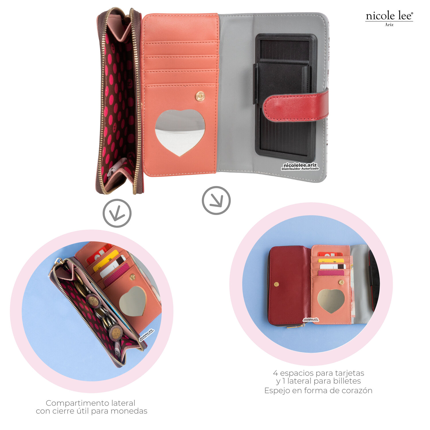 Foto 4 | Porta Celular y Reloj Nicole Lee 2 Piezas
