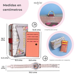 Foto 5 | Porta Celular y Reloj Nicole Lee 2 Piezas
