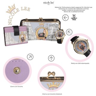 Foto 2 | Cartera Tarjetero y Reloj Nicole Lee Azura Dreaming The City