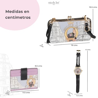 Foto 4 | Cartera Tarjetero y Reloj Nicole Lee Azura Dreaming The City
