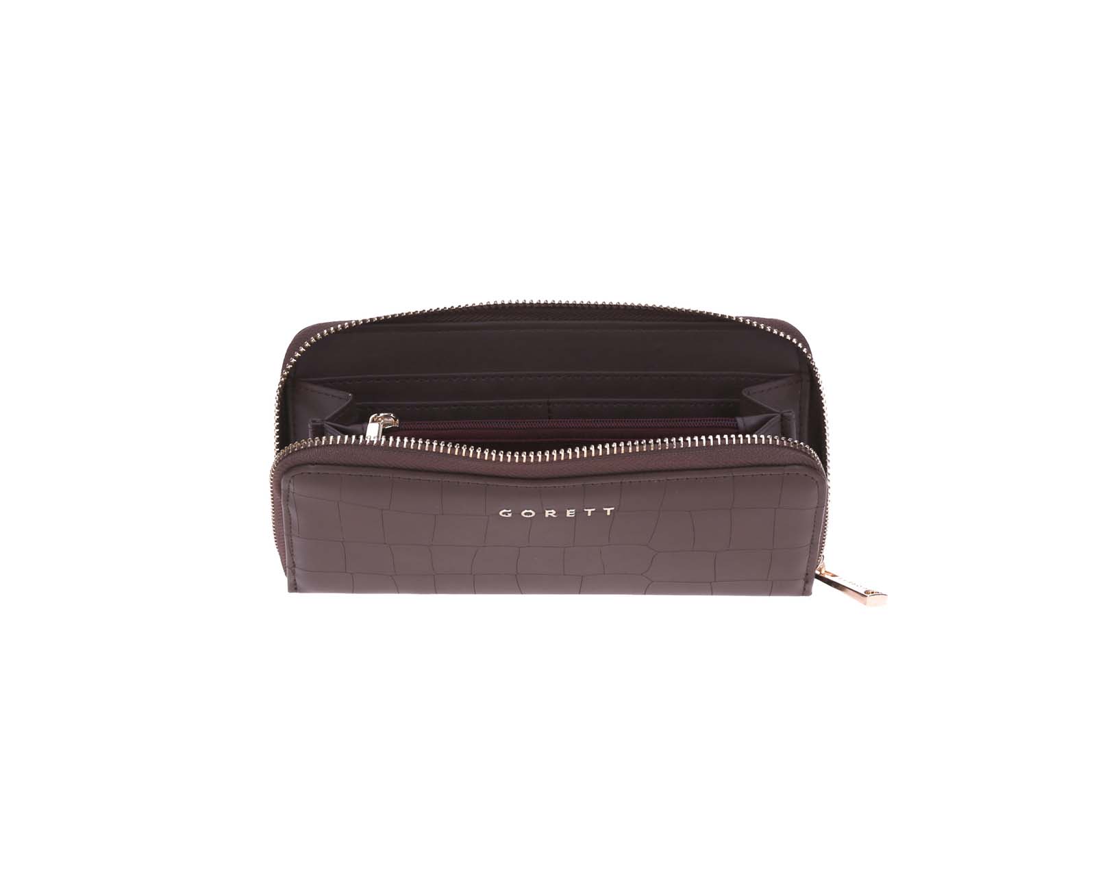 Foto 8 | Cartera de Dama Wallet GORETT KEEM color Marrón Grande