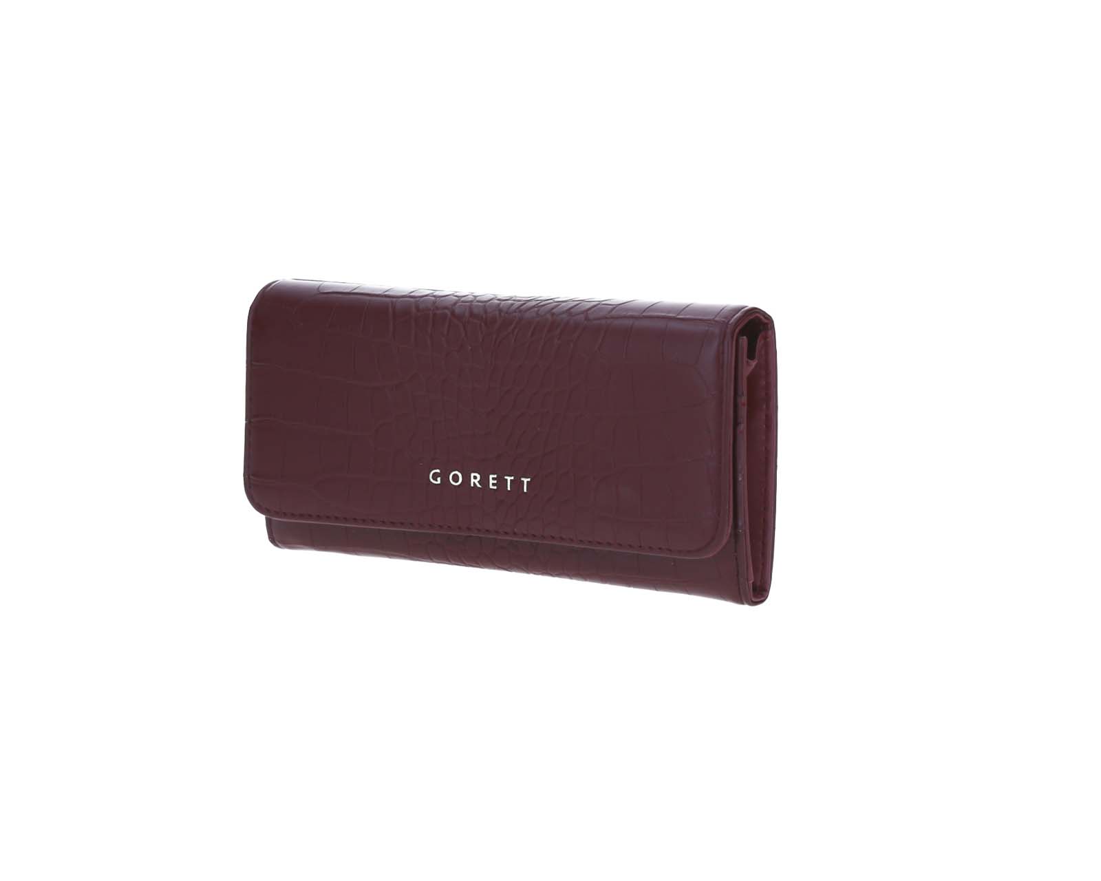 Foto 3 pulgar | Cartera De Dama Wallet Gorett Tinto Meriel Grande