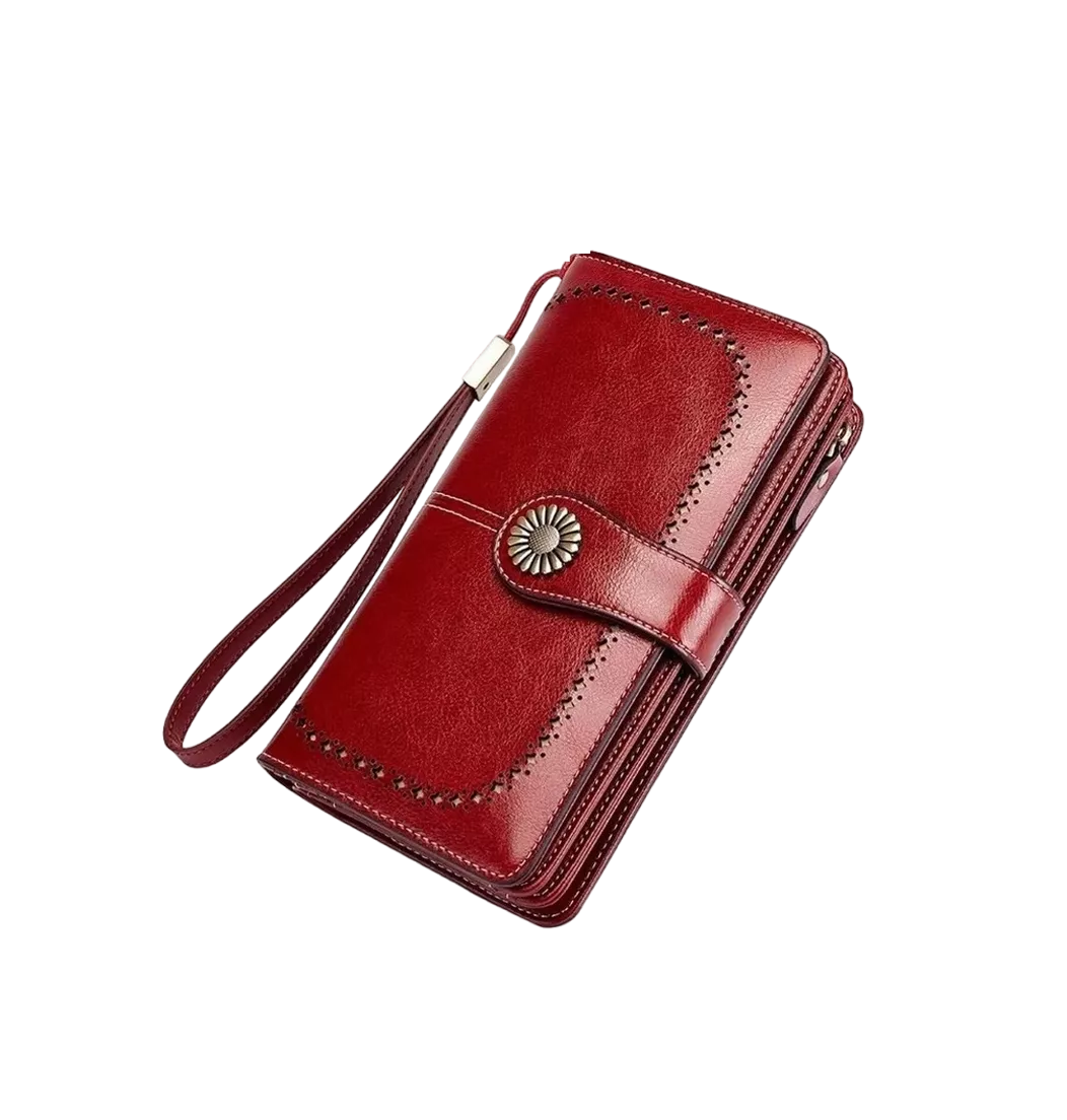 Foto 2 pulgar | Cartera Billetera BELUG Antirrobo Gran Capacidad Rojo para Mujer