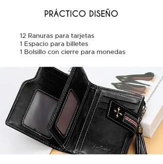 Foto 3 | Cartera Múltiples Ranuras Funbu color Negro